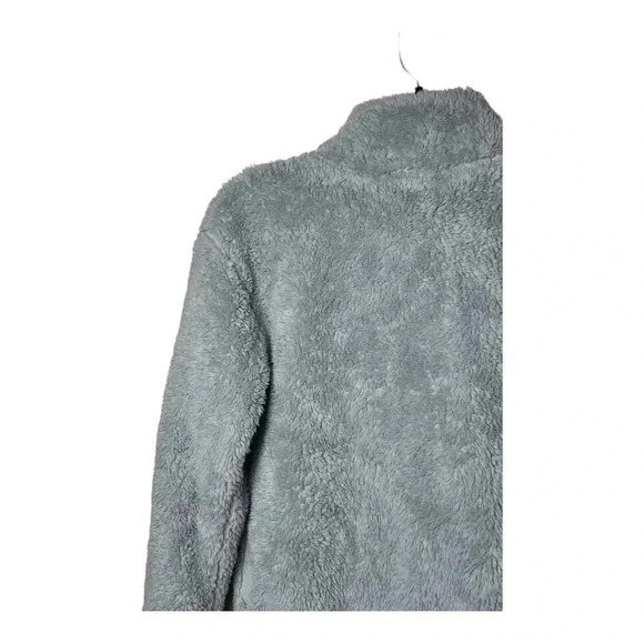1614. PINK BY VICTORIA’S SECRET SHERPA FULL ZIP JACKET SIZE XSMALL GRAY IN COLOR - Picture 10 of 11